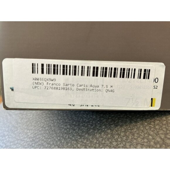 Franco Sarto Aqua Leather Caris Slides Sandals Open Toe Leather 7.5 M NEW - Picture 7 of 7